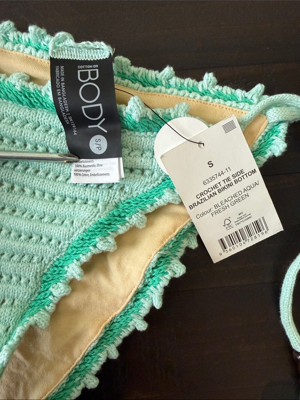 Cotton On Crochet, Bohemian, Coastal, Beachwear Bikini Sz S NWT - Picture 4 of 10